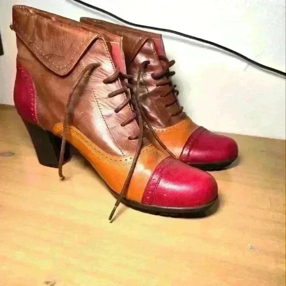 Woman's JONI Oxford pump ankle boots sz 40 Leather
